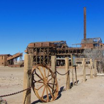 Ruins of nitrate plant of Santa Laura